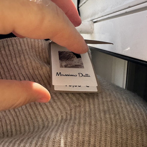 Massimo Dutti beige knitted vest dress
