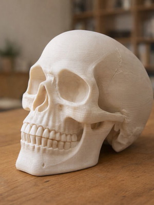 Full Size Skull in White or Black