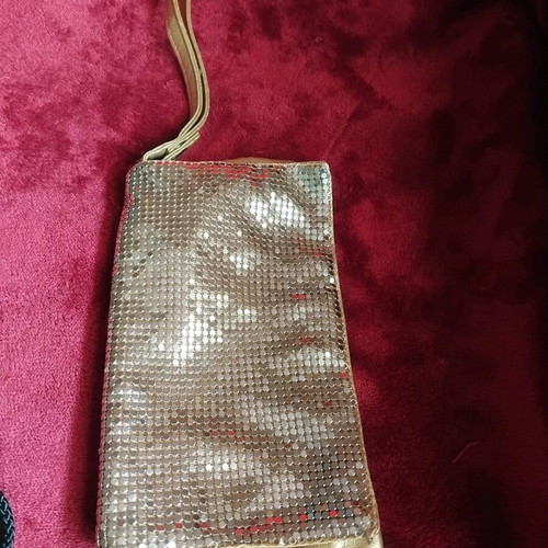 Gold glitter evening bag new, handheld
