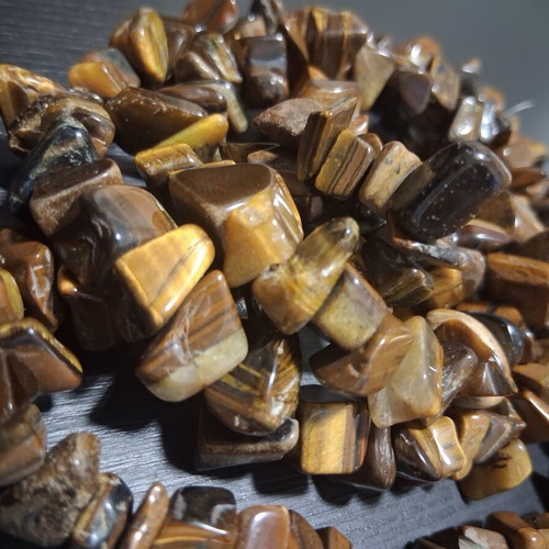 Tiger Eye natural semiprecious stones new, 200g
