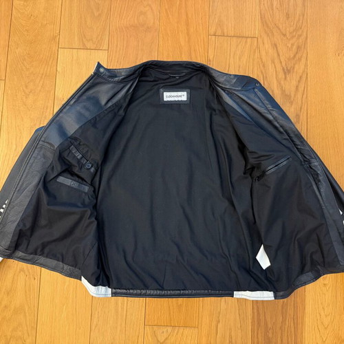 Clockhouse leather jacket used, size L, black and white