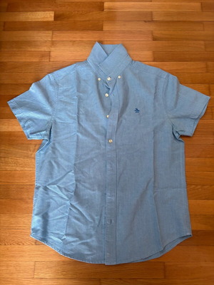 Penguin short-sleeve shirt size M like new, blue turquoise