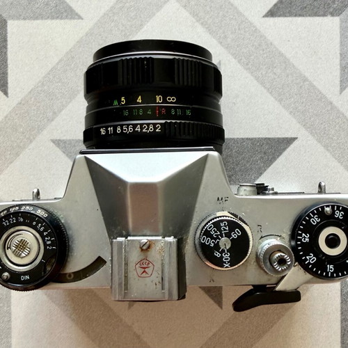 Zenit-E camera with Helios-44-2 58mm f/2 lens used