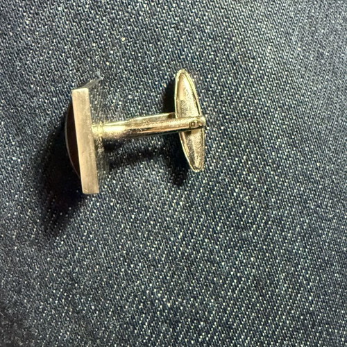 Cufflinks silver with purple stone like new