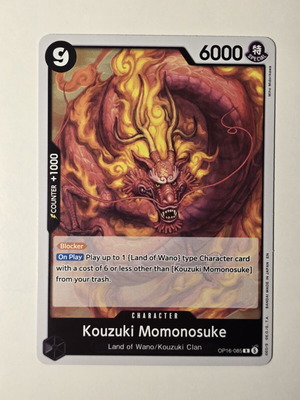 Kouzuki Momonosuke One Piece Card Game OP16-085 rare, like new