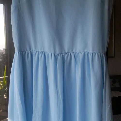 Summer dress new, baby blue, size M-L with lace back detail