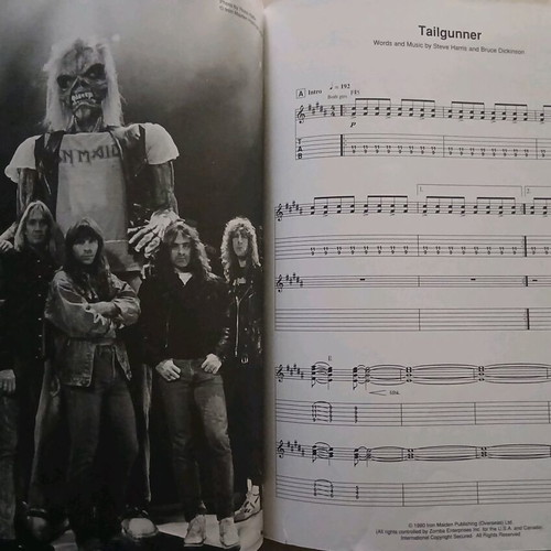 Iron Maiden No Prayer for the Dying Guitar Tab Book used