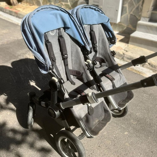 Bugaboo Donkey Twin stroller used with extension for third child