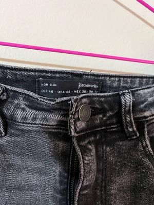 Stradivarius mom slim fit jeans like new, black, size L