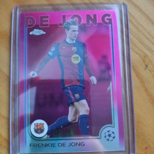Topps Chrome Barcelona Frankie De Jong card like new