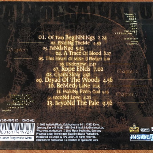 Pain of Salvation Remedy Lane CD used, SlipCase