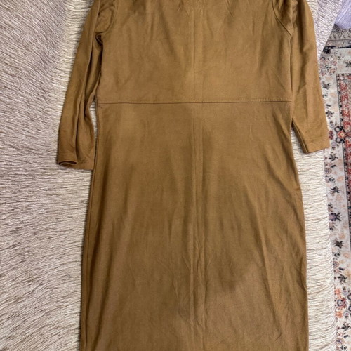 Suede women's blouse new, beige, size S with 3/4 sleeves