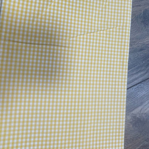 Checked fabric 0.50 x 1.50 like new, yellow