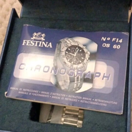 Festina men's watch used 30mm gold and silver