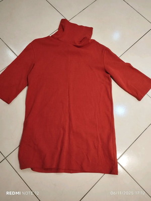 Zara oversized blouse dress used, terracotta color, size small
