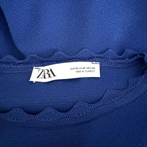 Zara Blue Alaia Style Dress Medium New