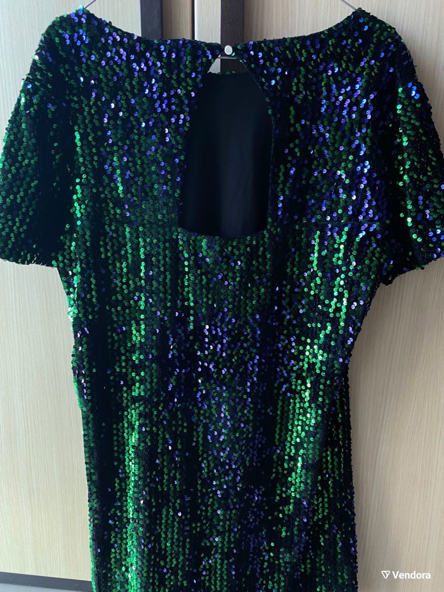 Dress with blue and green sequins used, -  27,00 - Vendora.cy