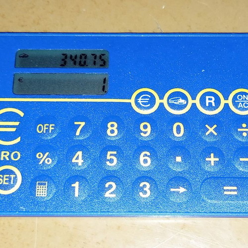 Calculator and euro to drachma converter new with case and manual