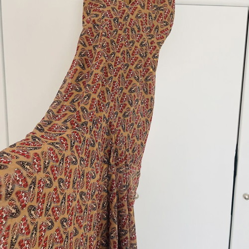 Nadia Rapti maxi dress medium, like new, brown multicolor