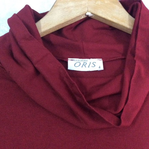 Women's burgundy turtleneck like new XXL Oris