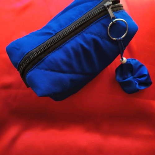 Handmade toiletry bag blue royal new, soft fabric