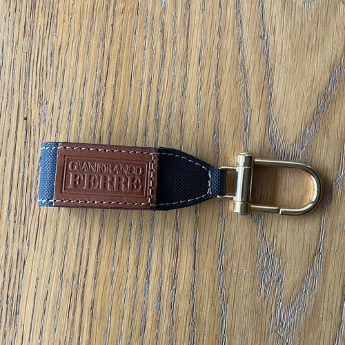 Giafranko Ferre keychain new, vintage, black and brown