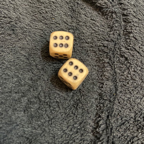 Old resin dice pair used