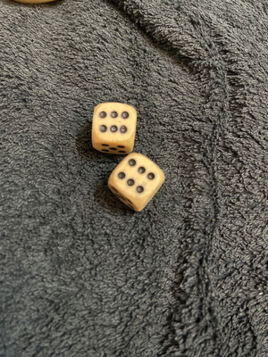 Old resin dice pair used