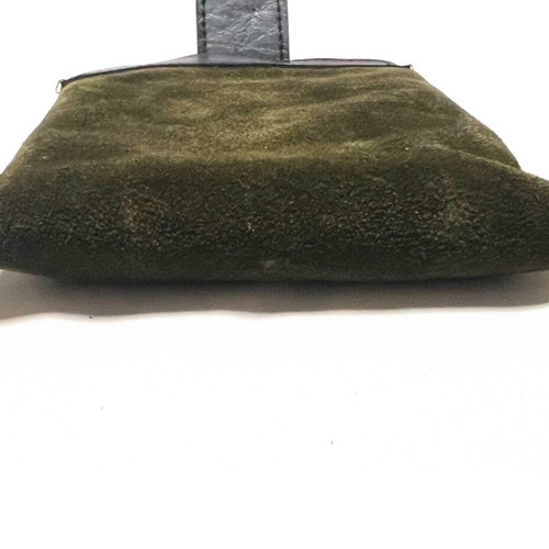 Paco Rabanne small suede green purse used