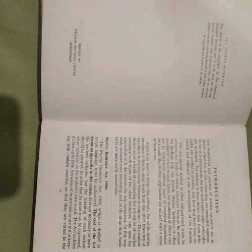Marine Insurance Book used