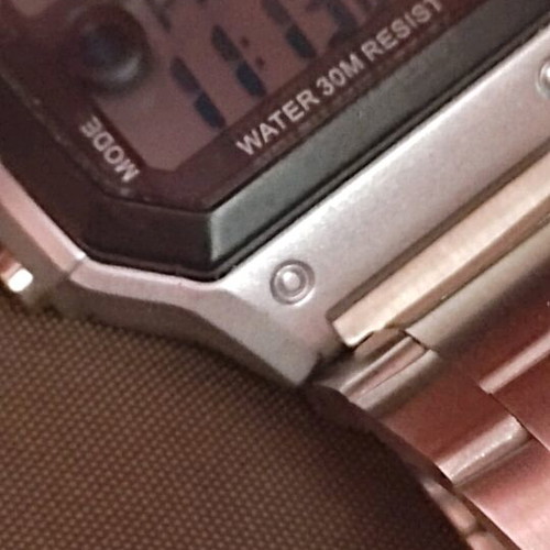 SANDA men's LED digital watch used, stainless steel, black and silver