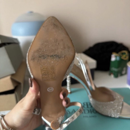 Alessandra Bruni silver pumps like new, size 38
