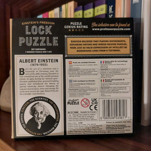 The Einstein Collection Lock Puzzle new