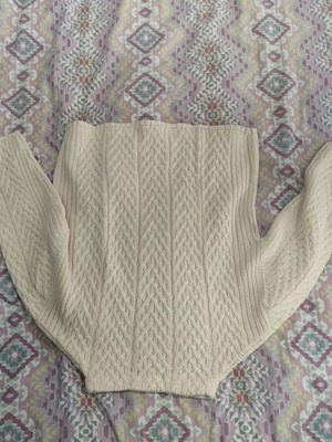 Zara sweater ecru size M like new with 3/4 sleeve