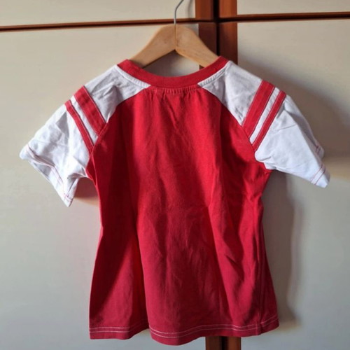 Disney T shirt red and white like new, size 4 years