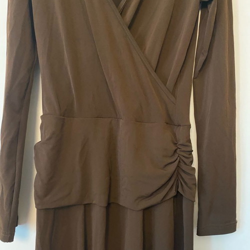 Midi dress brown, quite elastic, size S