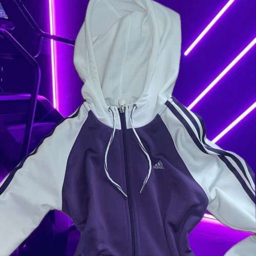 Adidas jacket purple in like new condition