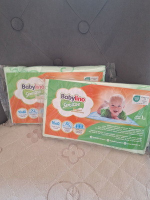 Babylino Sensitive baby bed pads new, pack of 2, 90x60cm