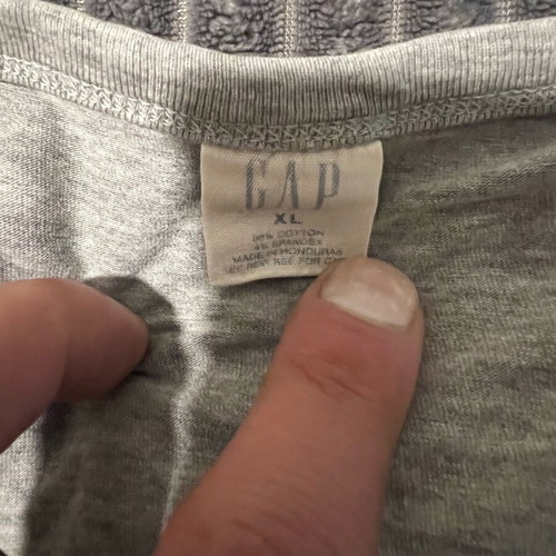 Gap T-shirt used, elastic short-sleeve athletic, size XL, gray
