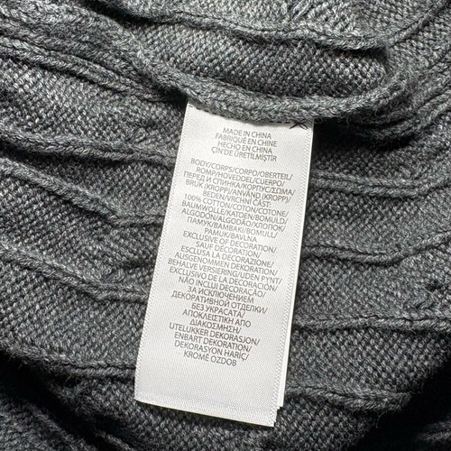 Polo Ralph Lauren cable knit sweater grey like new, size L