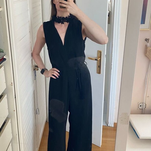 Zara black jumpsuit like new, size M