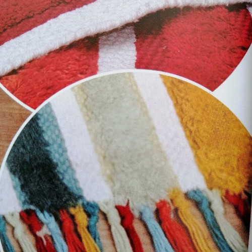 Biopros children's rug rainbow new, 100% cotton with embossed details