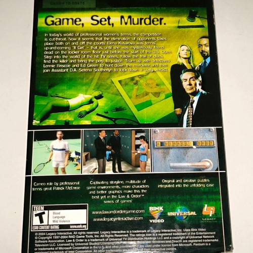 PC game Law & Order: Justice Is Served used, adventure