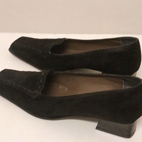 Moschoutis suede leather pumps used, size 38, black