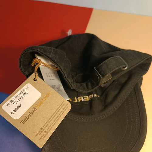 Timberland Unisex Cap 100% Cotton Black Size 52 New