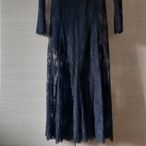 MNG black maxi lace dress new size Small