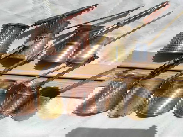 Xάλκινα μπρίκια του καφε -9- μαζι