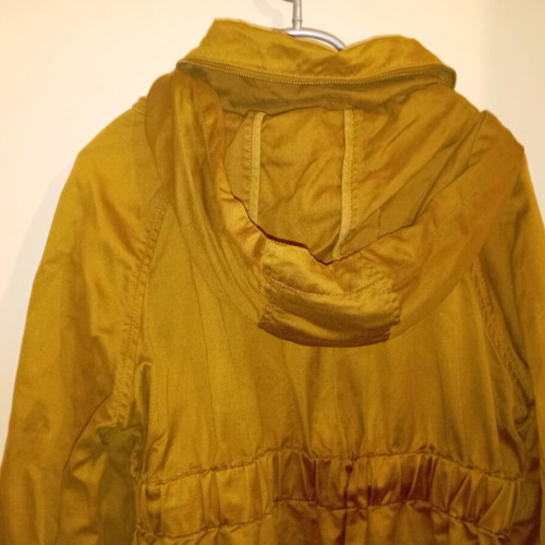French Connection women's jacket used, mustard color, size L, cotton and linen