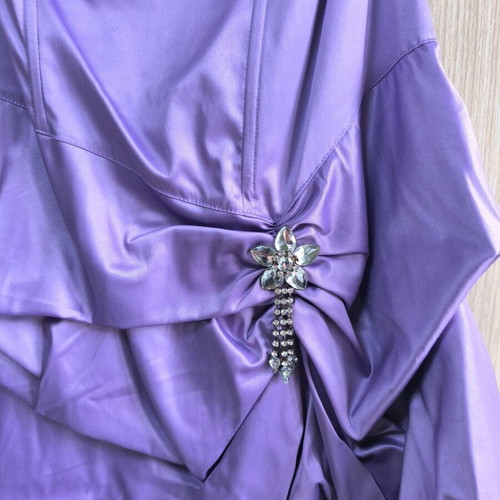 Purple strapless evening dress like new with free pashmina