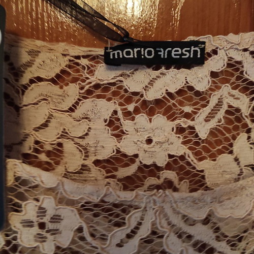 Mario Fresh dress new beige lace with 3/4 sleeves